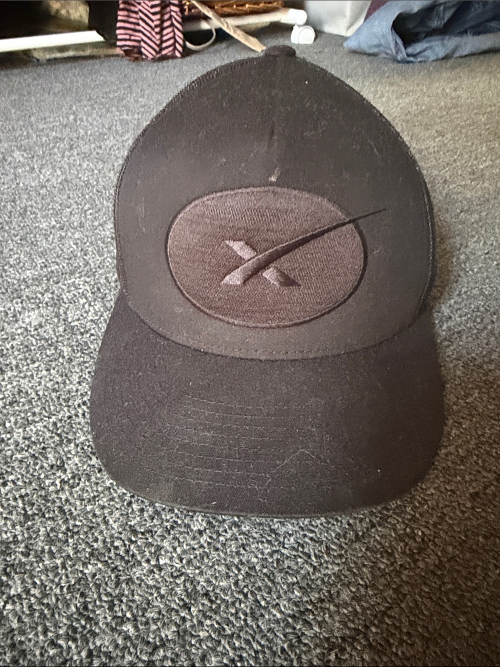 Black Mesh Trucker Hat with Snapback Closure